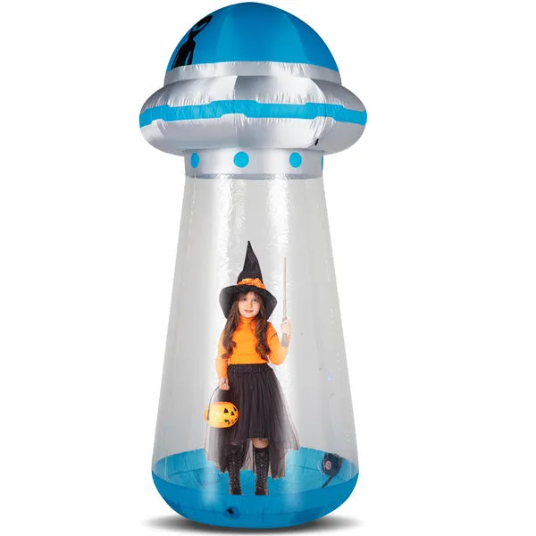 8.8 FT Halloween Inflatable UFO Decoration with LED Lights