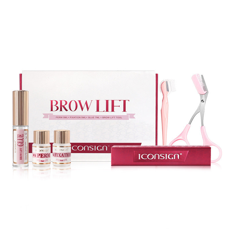 Pink Eyebrow Perm Kit for Keratosis - Quick Ironing Set