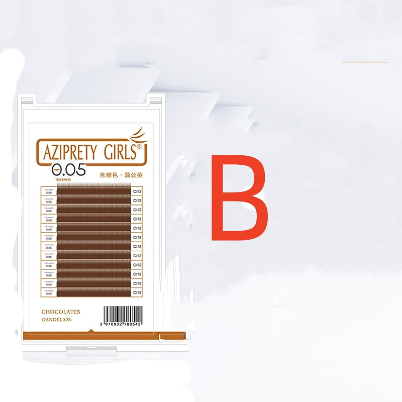 False Eyelashes Deep Coffee Style 8mm-12mm Thickness & Length Variations