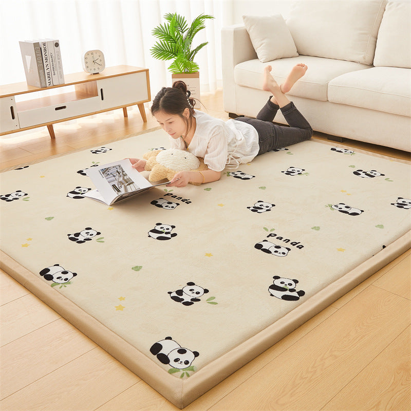 Children's Thick Coral Fleece Rug - Soft Playroom Carpet for Kids
