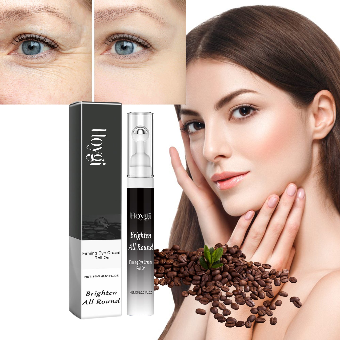 Firming Eye Cream Roll-On with Niacinamide & Hyaluronic Acid - 15ml
