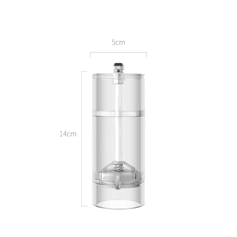 Acrylic Spice Grinder Cylindrical Transparent Kitchen Tool - 5/6/8 Inch Variants