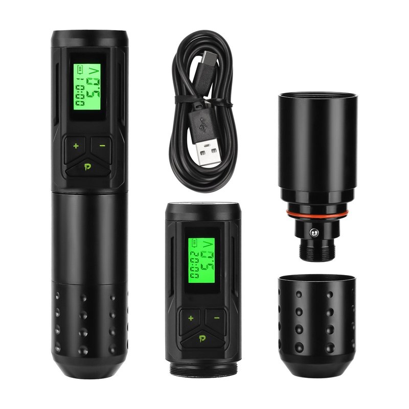 Black Tattoo Pen Machine USB Charging - Adjustable