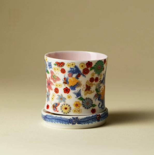 Elegant Ceramic Tea Cup 80ml Minimalist Drinkware for Home Use