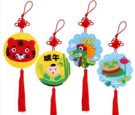 Dragon Boat Festival Handmade Model Kit with 3D Dragon Boat and Decor - DIY Craft