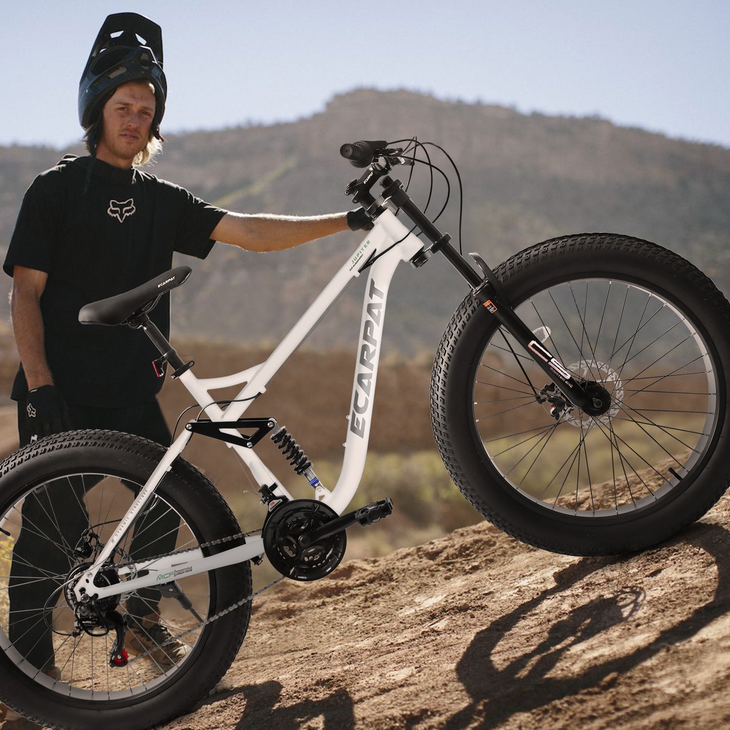 26-Inch Full-Suspension Mountain Bike with 21 Speeds & Disc Brakes