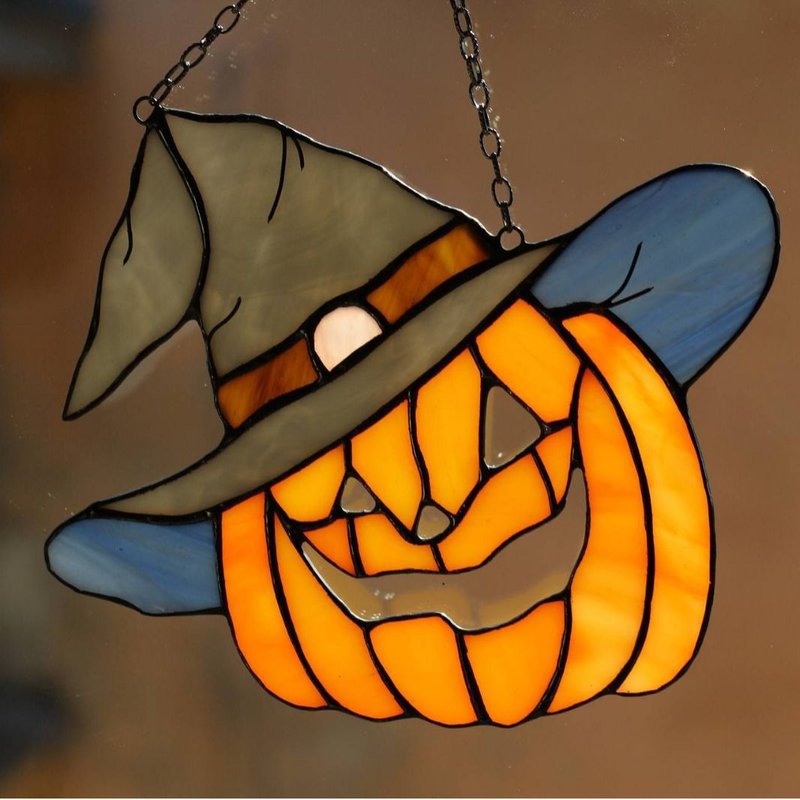 Halloween Pumpkin Wall Hanging - Creative Acrylic Pendant for Indoor Decor