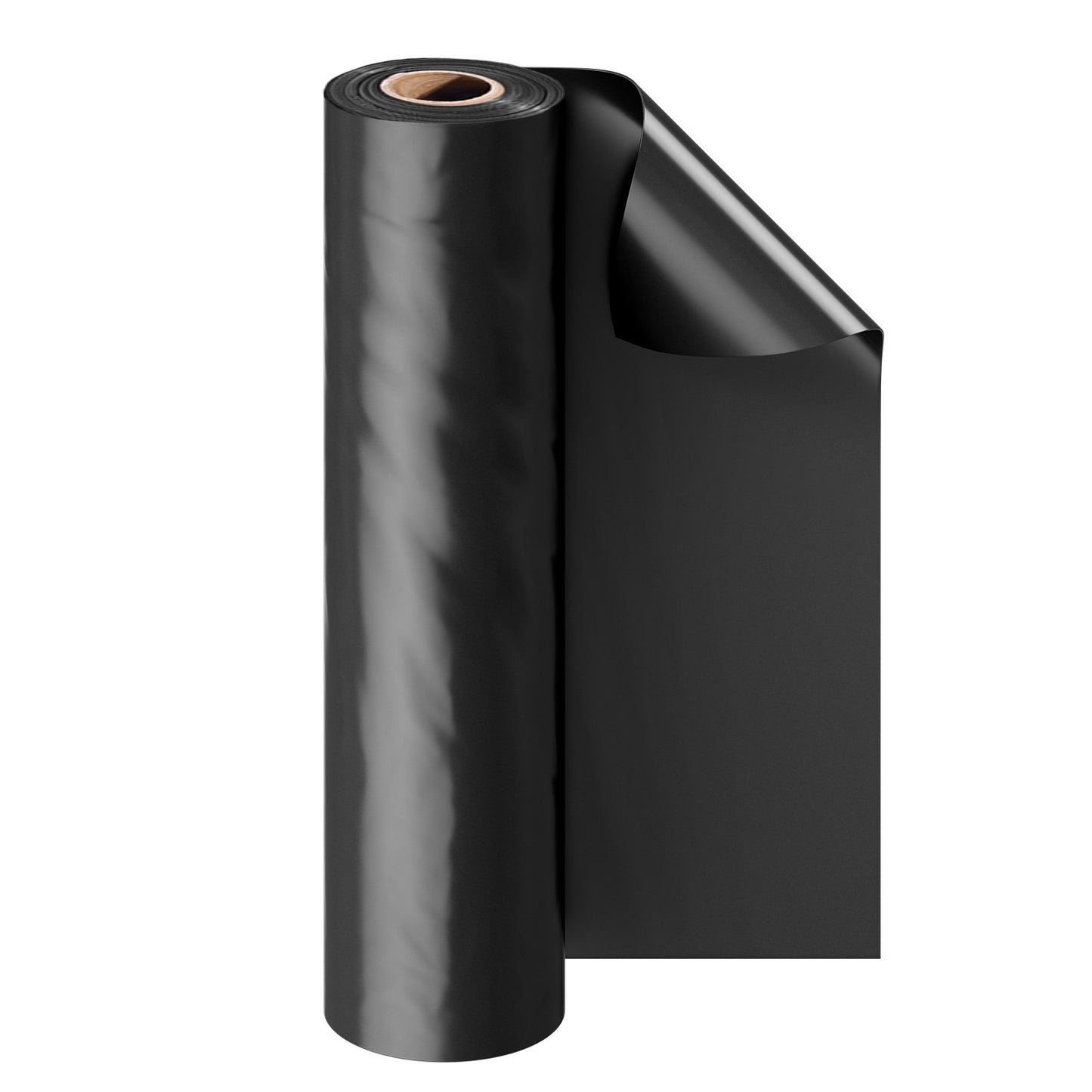 Heavy Duty Plastic Sheeting Roll 5x100 Ft, 10 Mil Thick Drop Cloth for Construction & Garden Black
