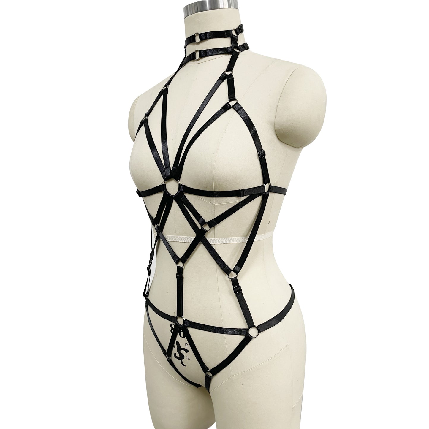 Adjustable Body Shaping Underwear Harness for Seduction & Comfort - Black, One Size