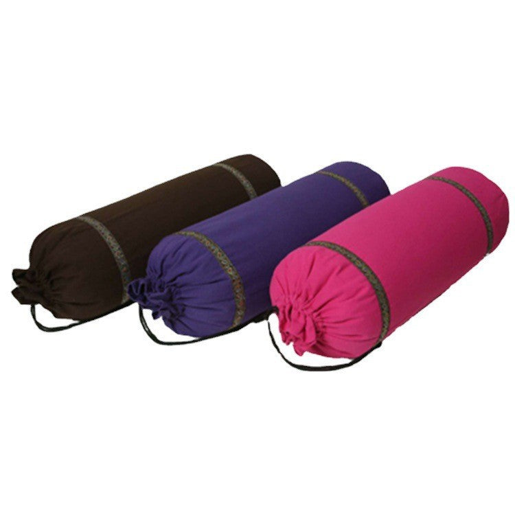 Pregnant Women's Cylindrical Yoga & Waist Support Pillow - Buckwheat Filled