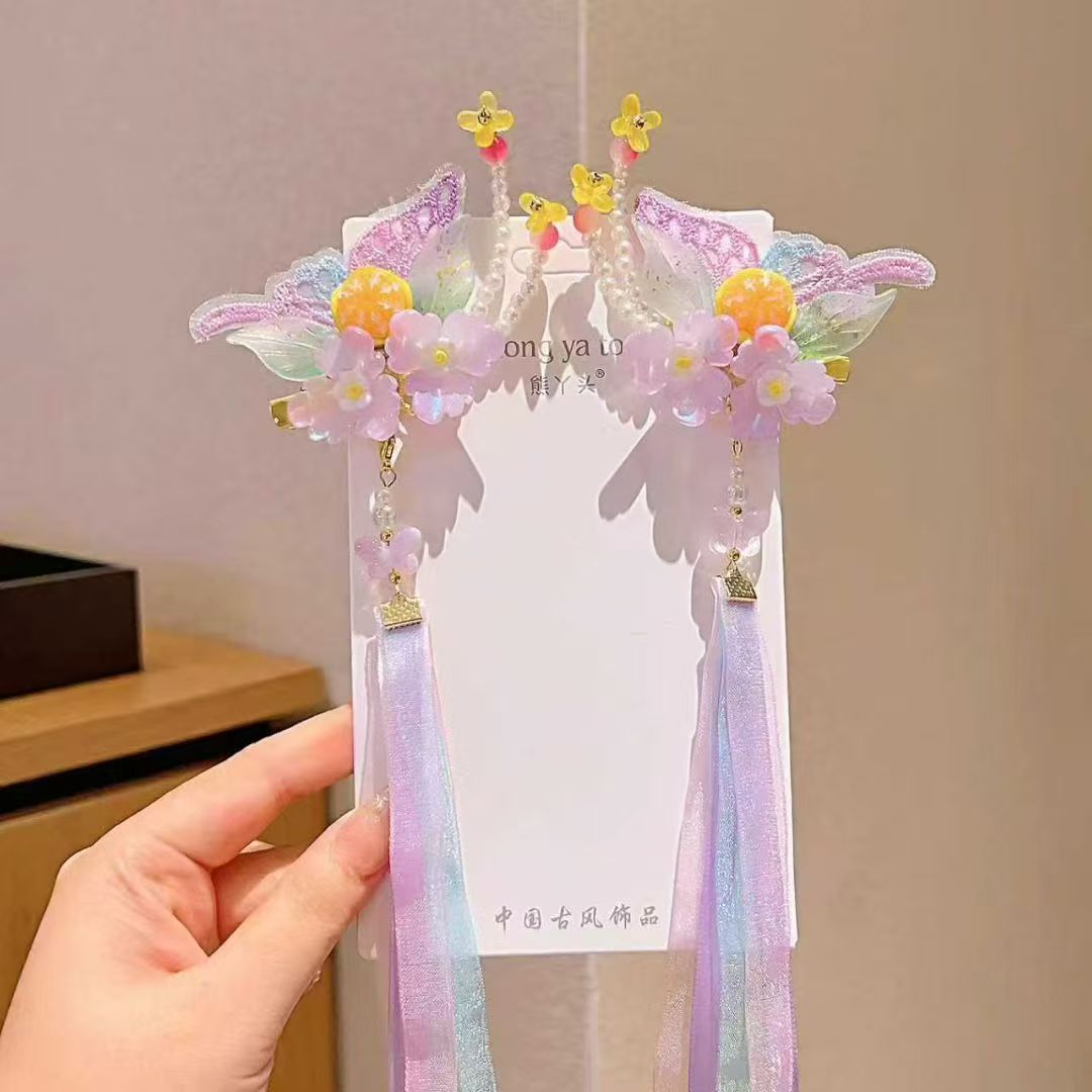 Large Butterfly Hair Clip Silk Flower Hair Accessory for Women