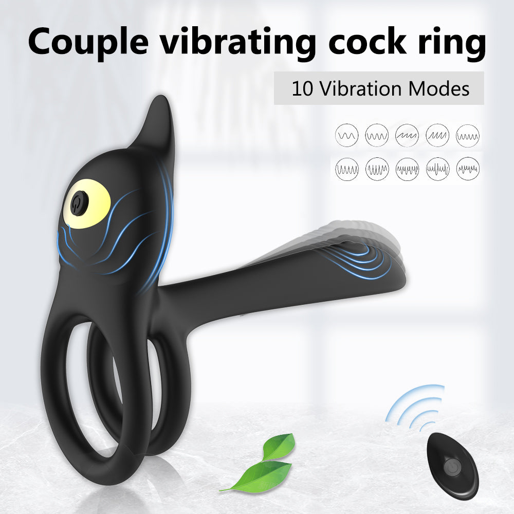 G-Spot 2-in-1 Vibrating Cock Ring with 10 Modes - Couples Vibrator