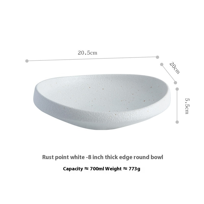 Ceramic Salad Bowl 8-Inch Special-Shaped Tableware for Dining & Entertaining