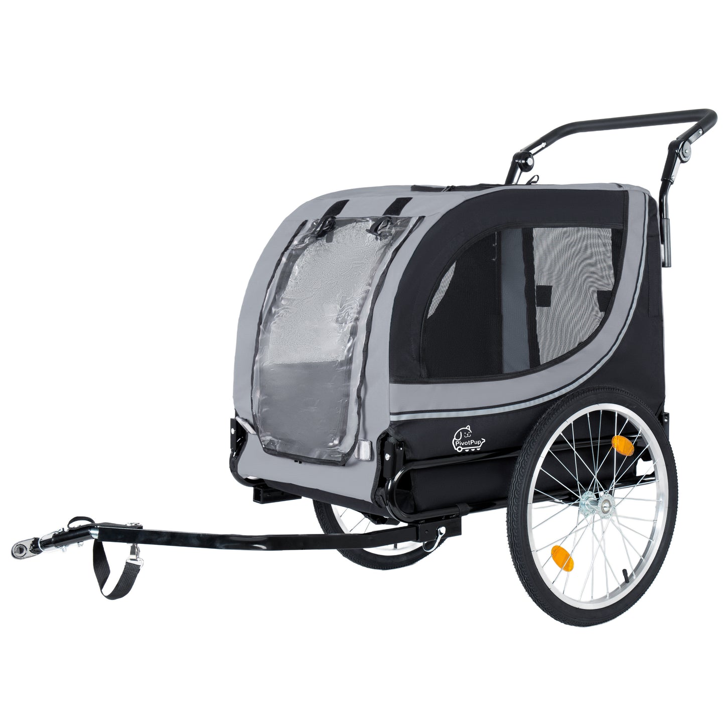 2-in-1 Bike Trailer & Pet Stroller For Dogs Up To 100lbs Foldable