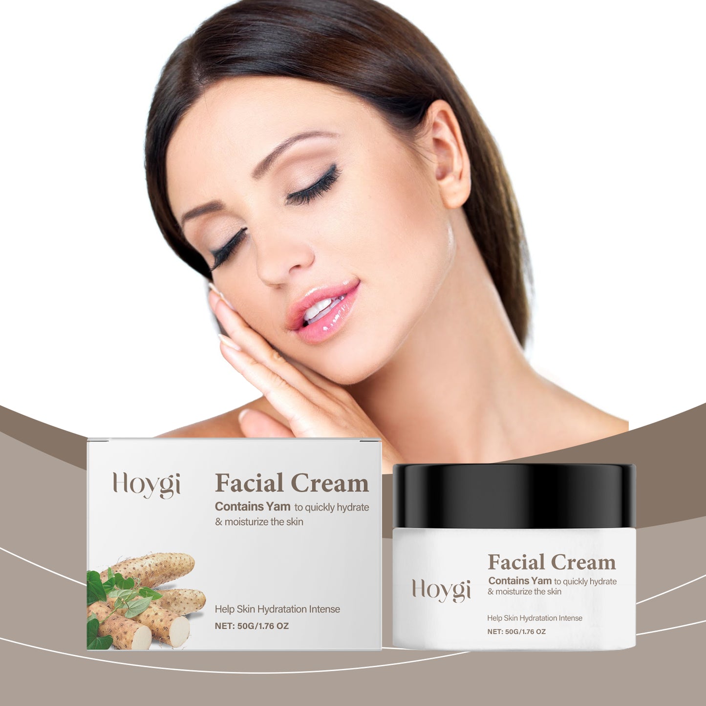 Wild Yam Root Facial Moisturizer with Snail Secretion - Hydrating Face Cream