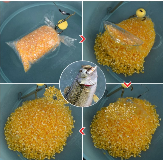 Water-Soluble Bait Bag for Fishing - Automatic Nesting Device, Pack of 50