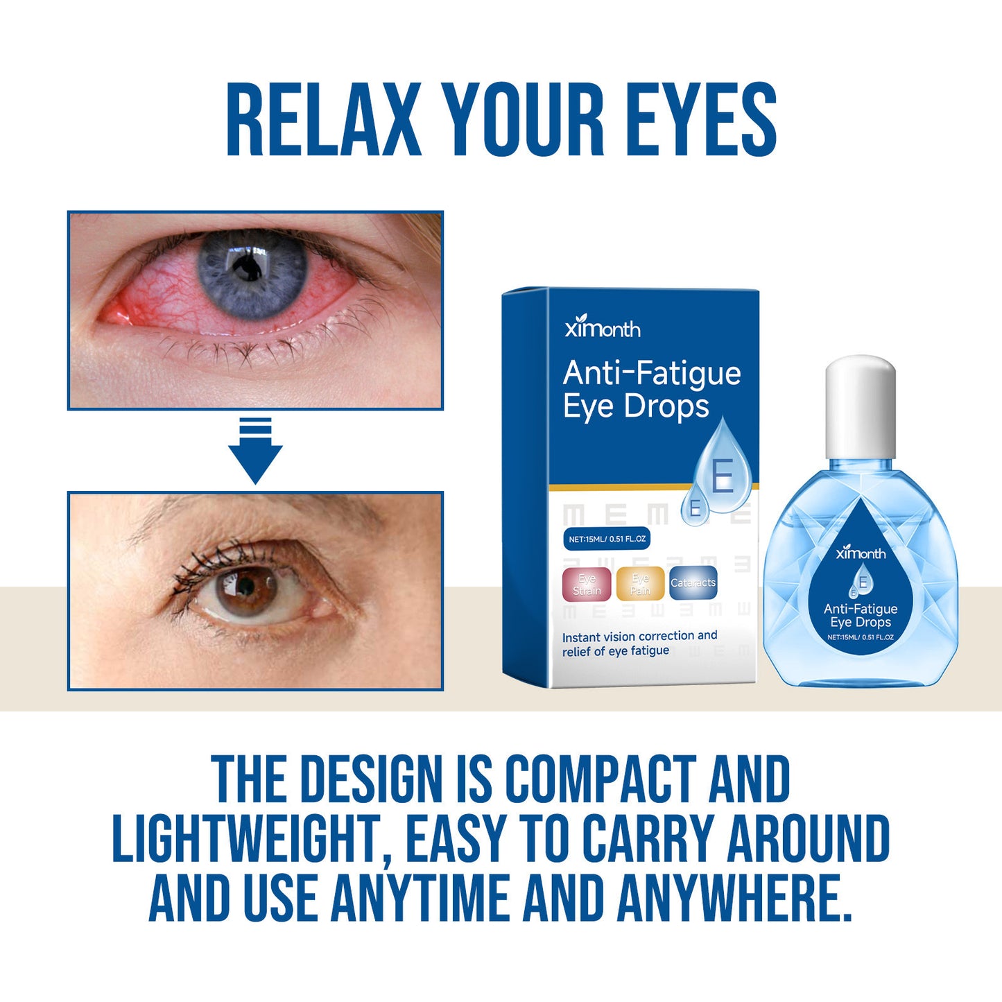 Eye Care Solution for Fatigue and Dryness 15ml - Eye Relief Serum