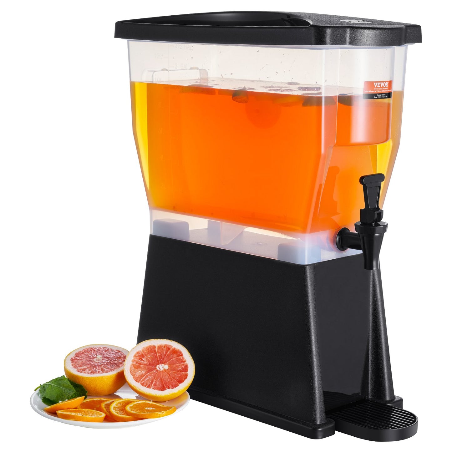 3 Gallon Beverage Dispenser with Stand and Spigot - Black