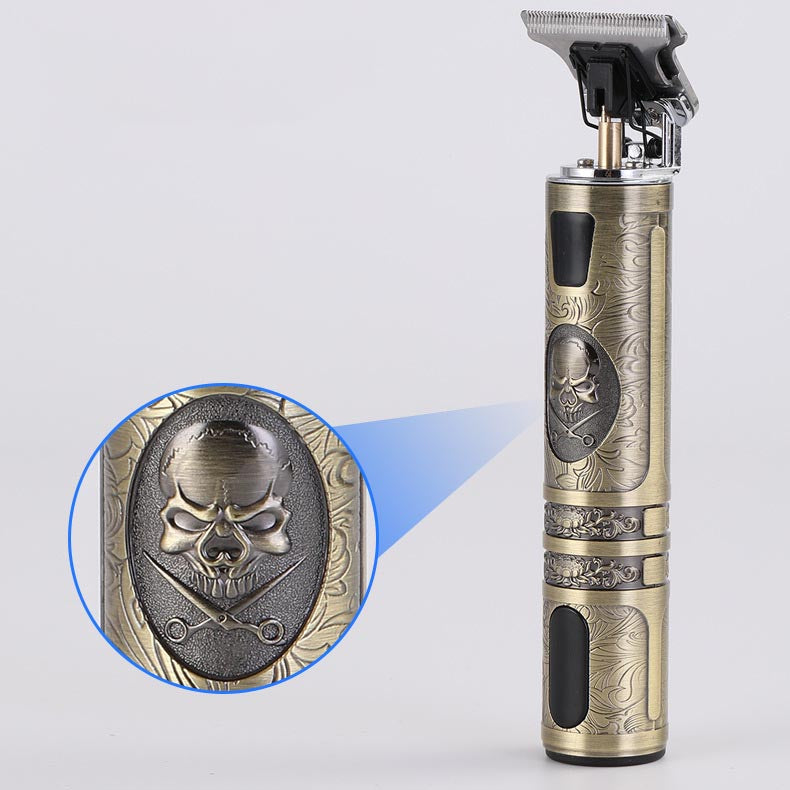 Retro Rechargeable Electric Hair Clippers for Personal Grooming - USB Charging