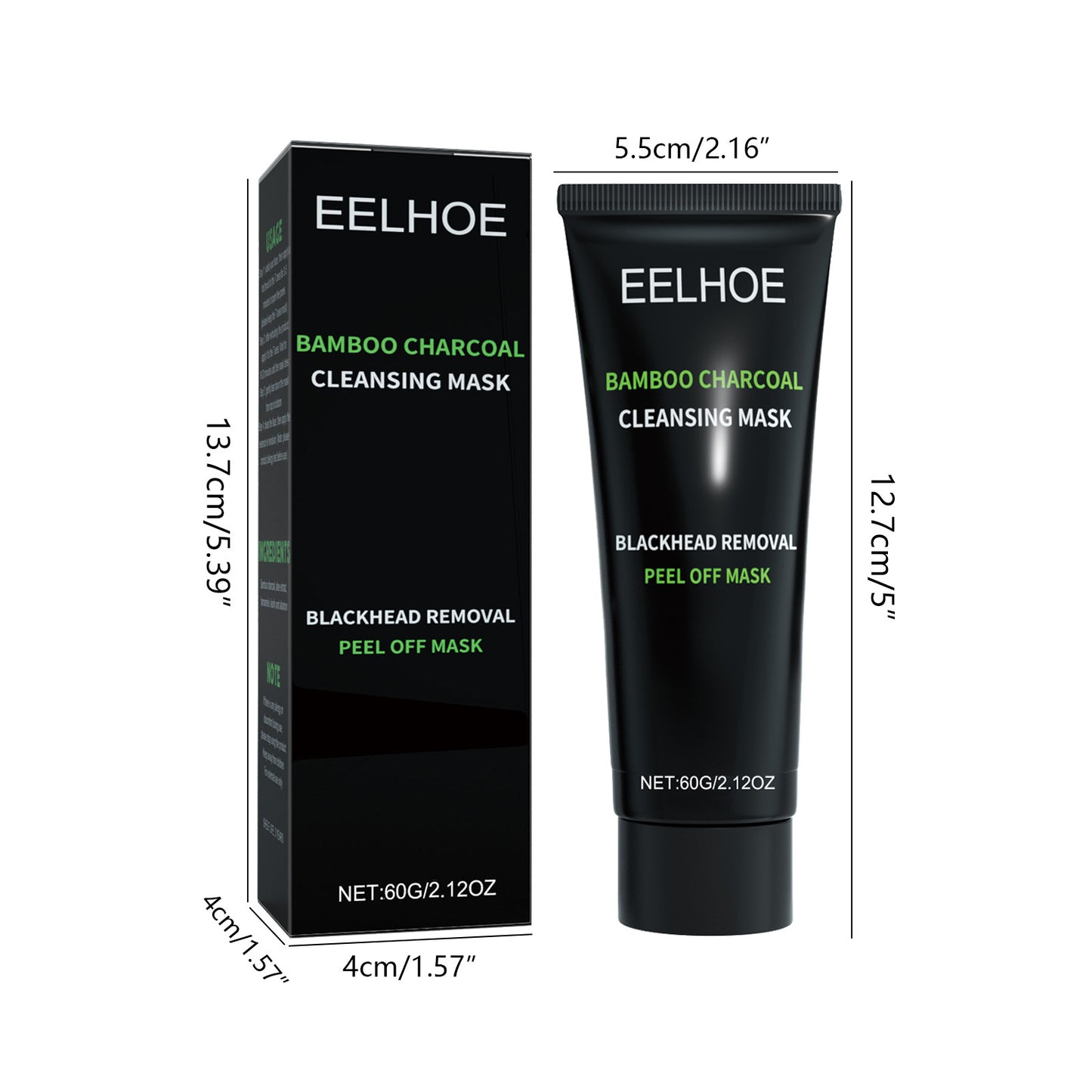 Bamboo Charcoal Blackhead Removal Peel-Off Mask - Deep Pore Cleansing