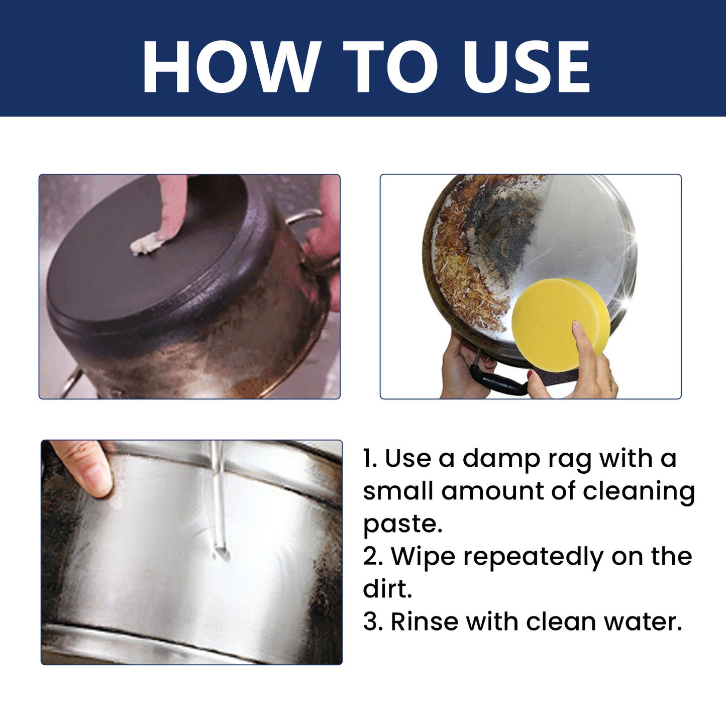Stainless Steel Cleaner Cream for Heavy Oil Rust & Scale Removal - Multiple Quantities