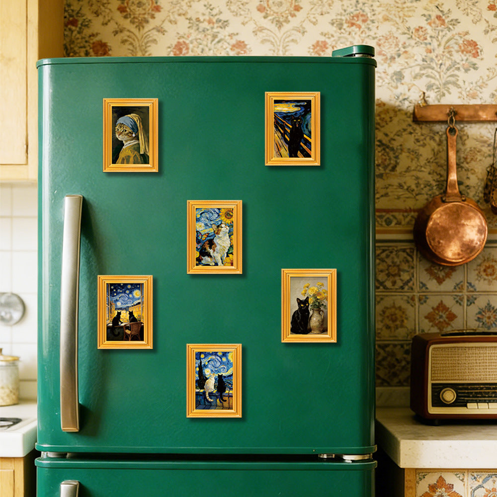 Creative Quirky Oil-Painting Refrigerator Magnets - Fun Kitchen Decor