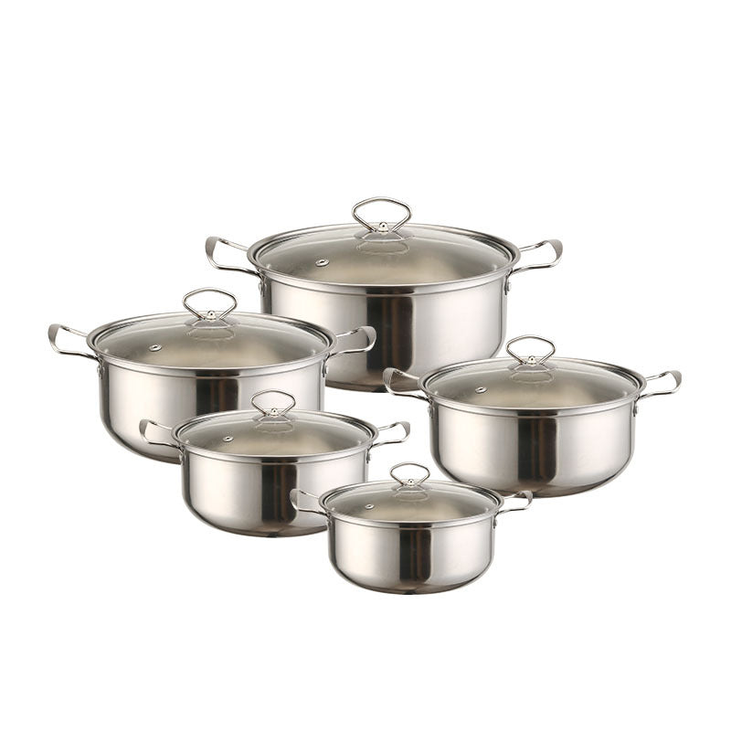 Stainless Steel Soup Steamer Set - 10 Pieces Kitchen Cookware