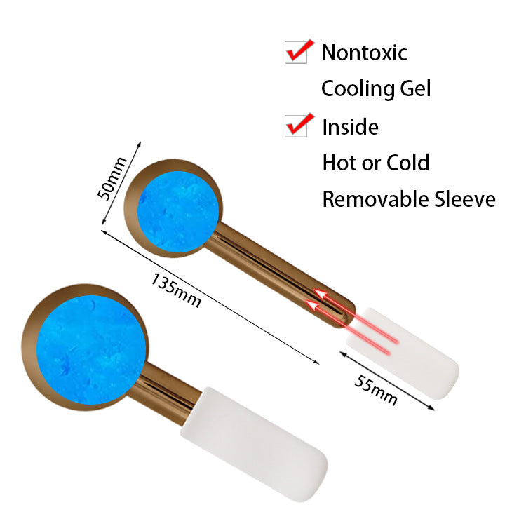 Ice Facial Massage Roller Stainless Steel Cryo Stick for Skin Cooling and Lifting