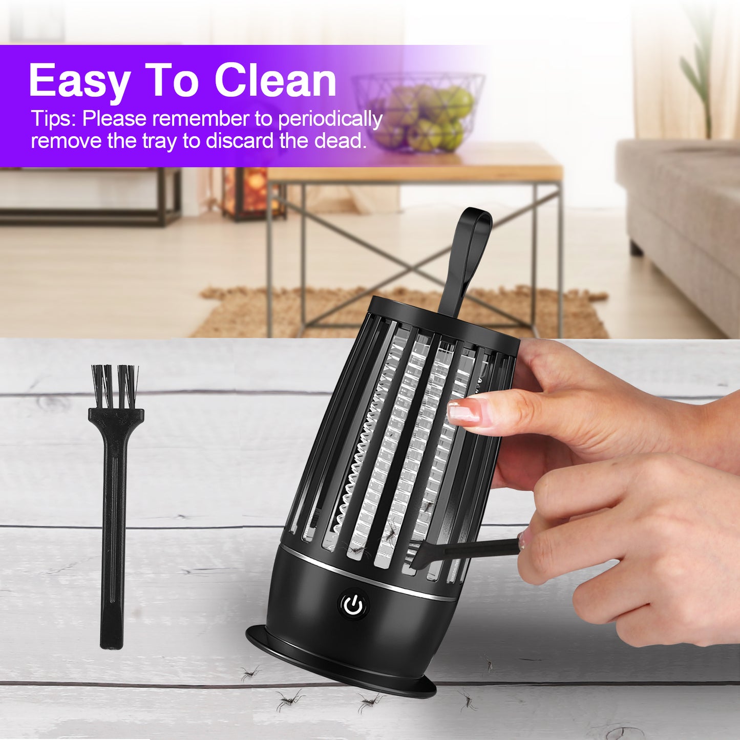 Rechargeable Mosquito Killer Lamp with Night Light and UV Trap for Indoor Outdoor Use