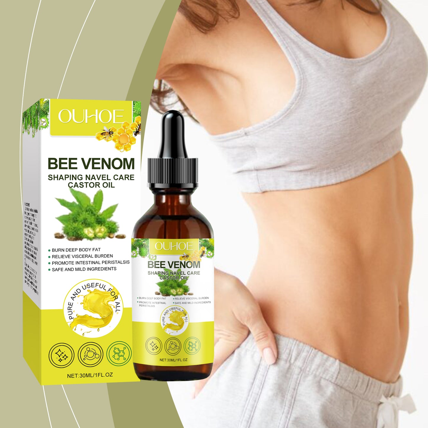 Firming Body Massage Oil with Vitamin E & Lemon Extract - 30ml