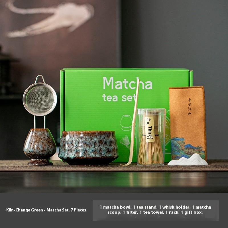 Matcha Tool Set - Ceramic Tea Ceremony Utensils for Household