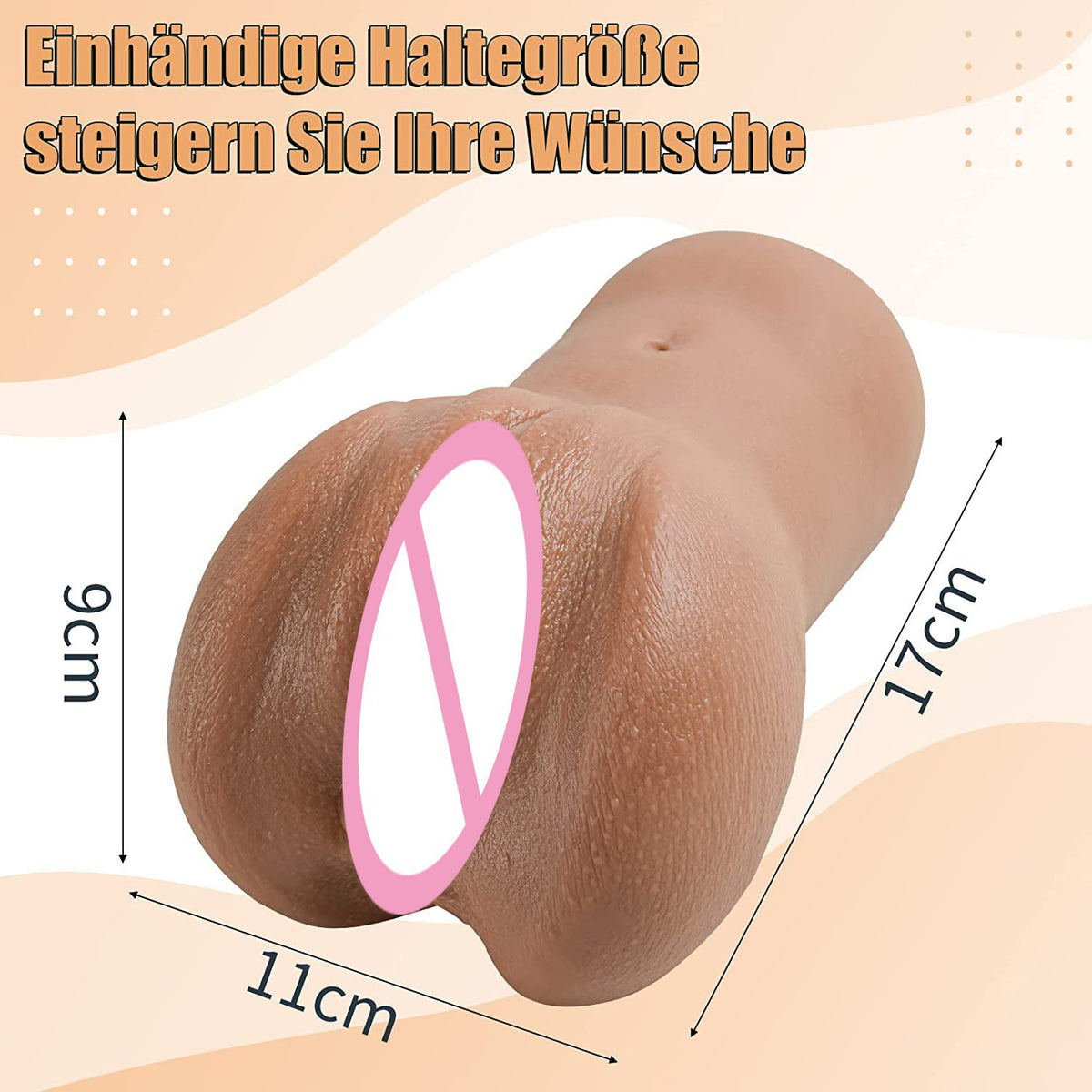 Men's Silicone Anal and Vaginal Massager - TPE, Manual Control