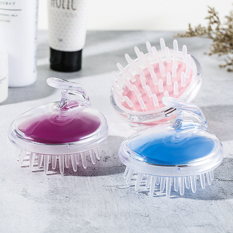 Silicone Shampoo Brush - Soft Head Massage Hair Care Tool for Home Use