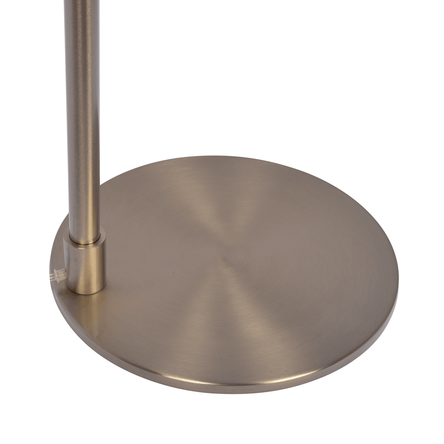 Serene Brushed Nickel Floor Lamp With Rotary Metal Base White Linen
