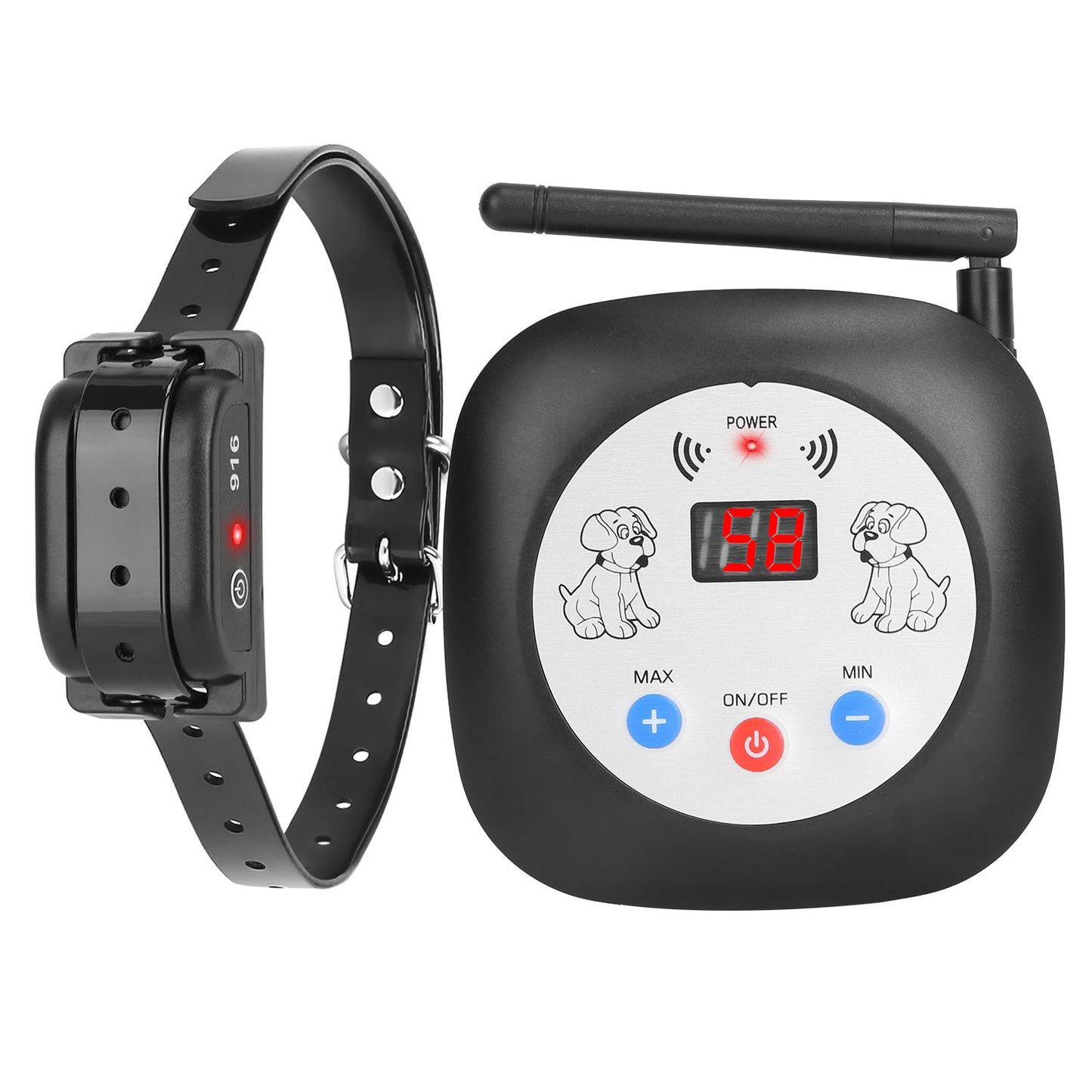Wireless Dog Fence System with GPS Collar - Rechargeable & Adjustable Range