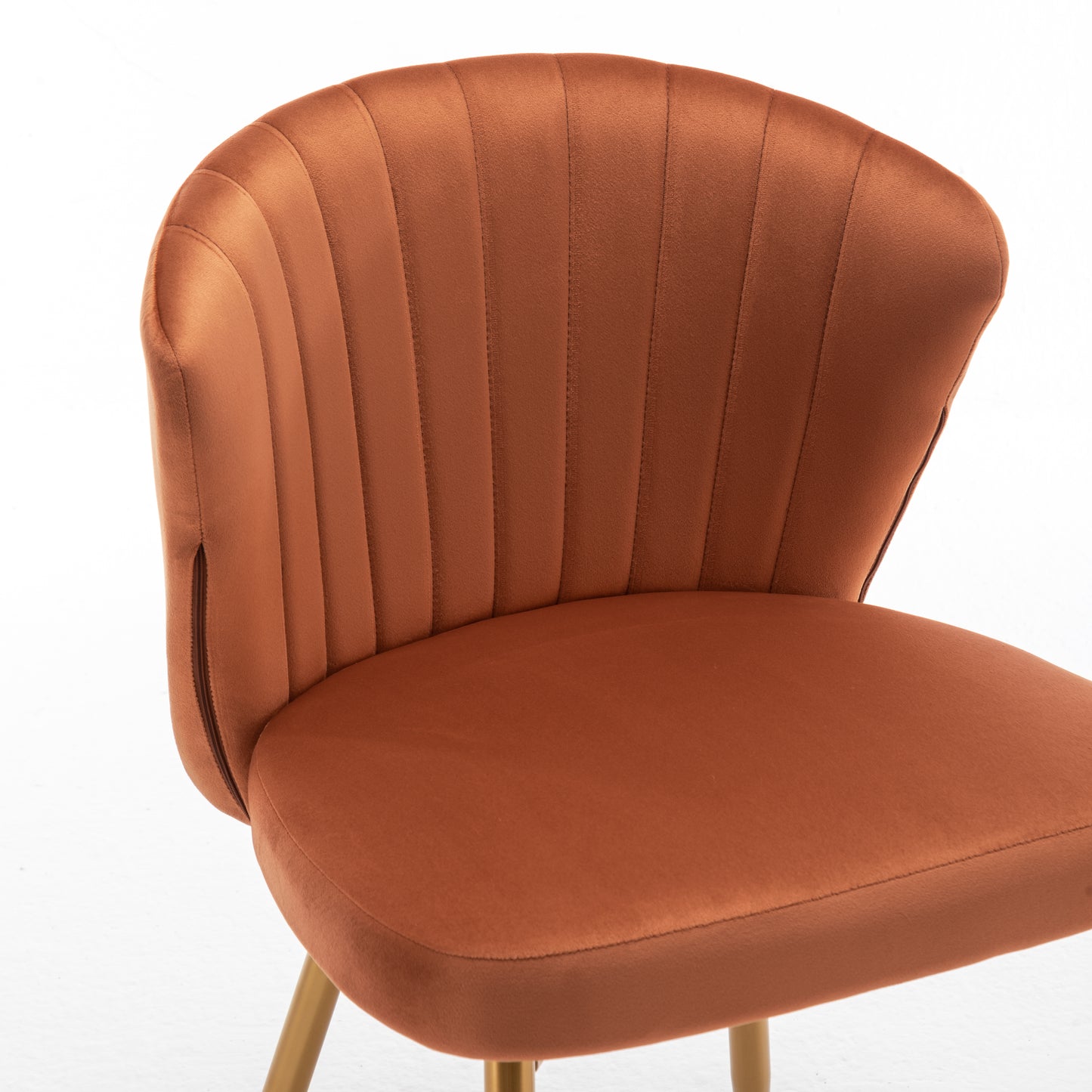 Modern Velvet Armless Accent Chair, Channel Tufted Dining Chair With