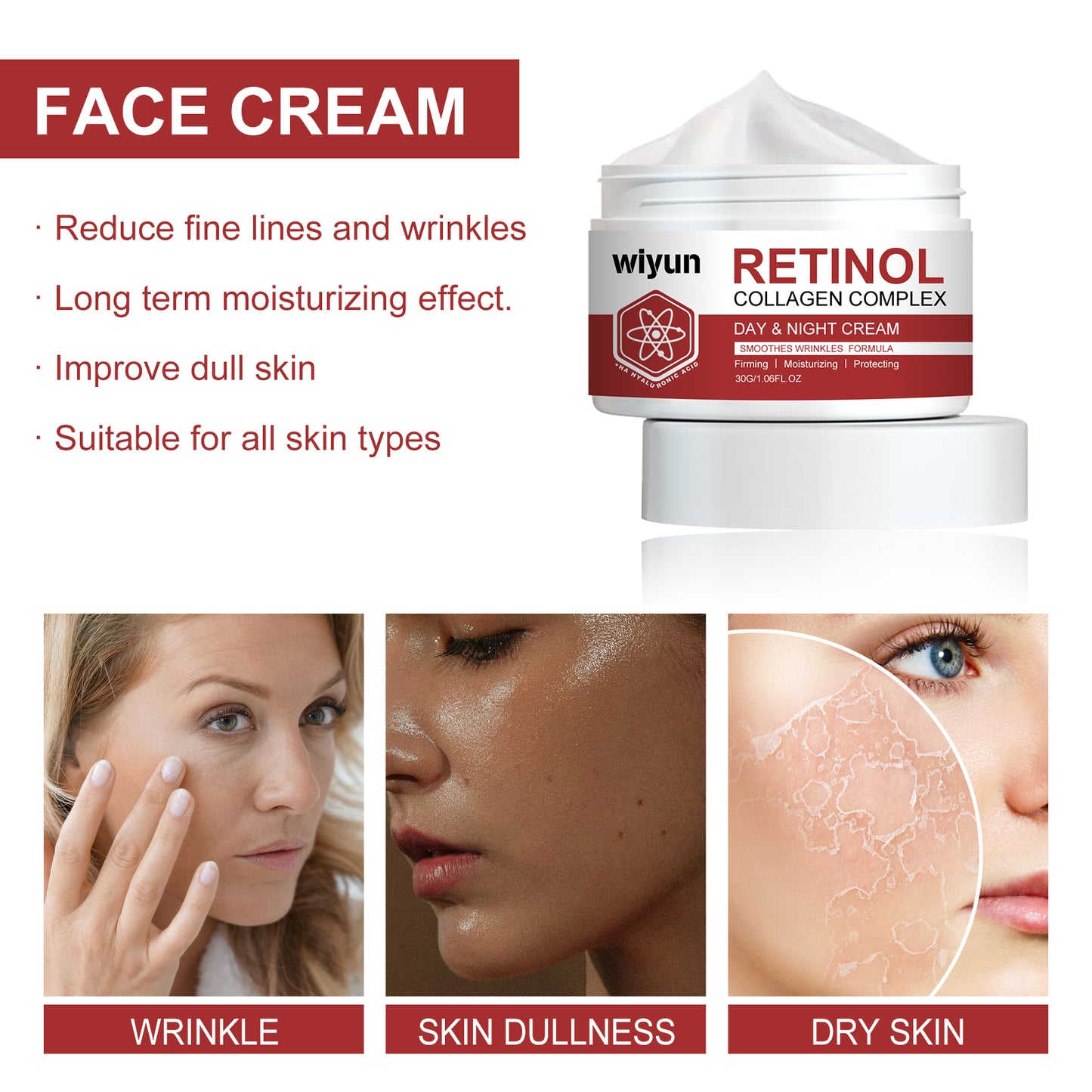 Retinol Firming Face Cream for Fine Lines and Deep Hydration