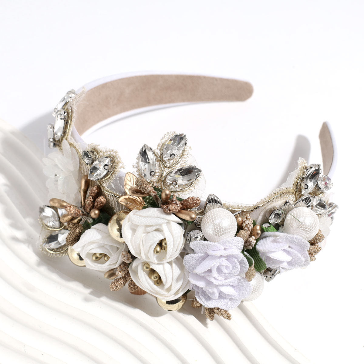 Baroque Rhinestone Pearl Headband – Multiple Colors