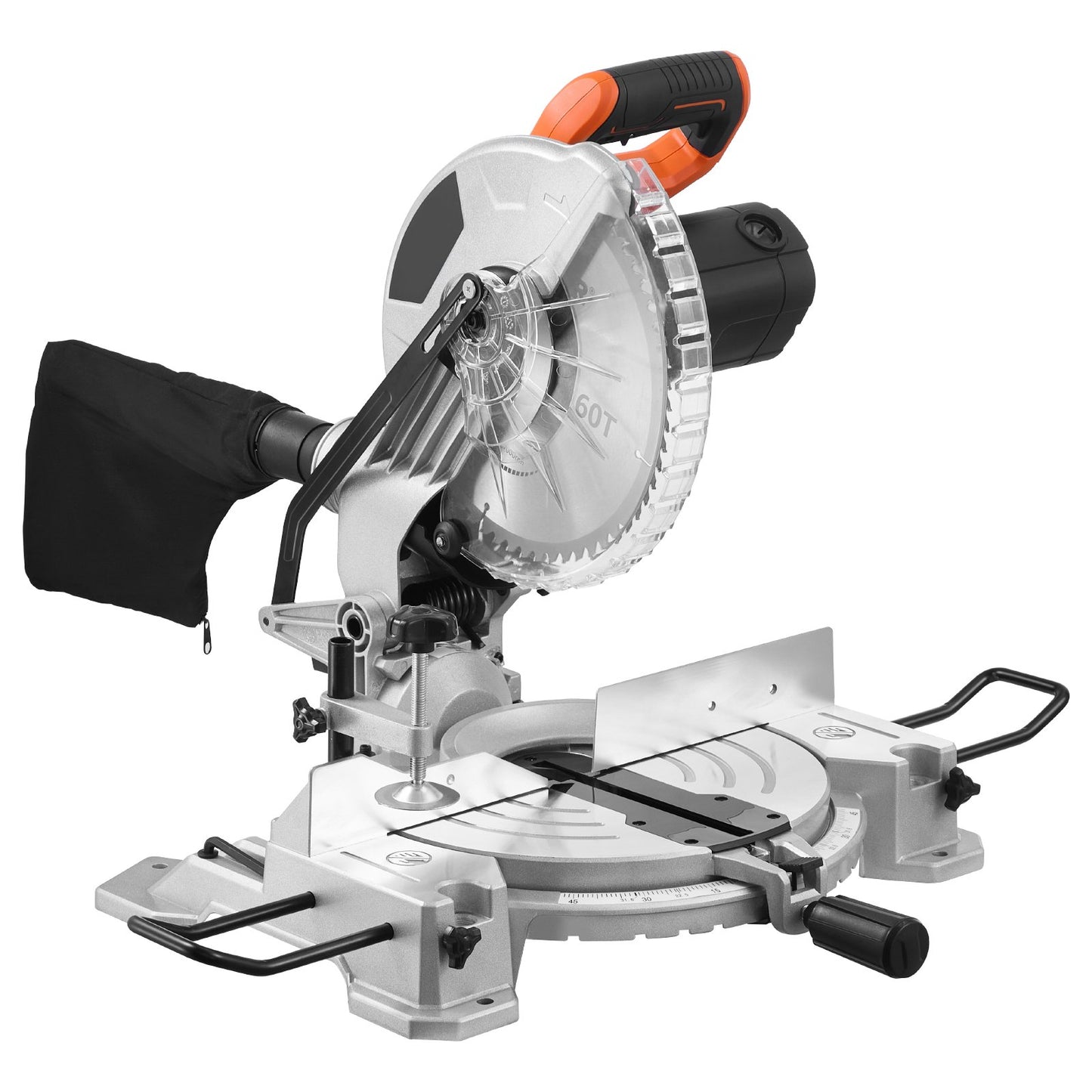10-Inch Corded Compound Miter Saw with 15 Amp Motor & 60-Tooth Blade - Metallic