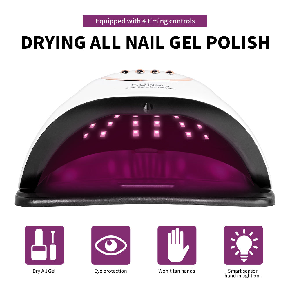 Professional 45-Bead UV LED Nail Lamp with Timer & Smart Sensor - BM9