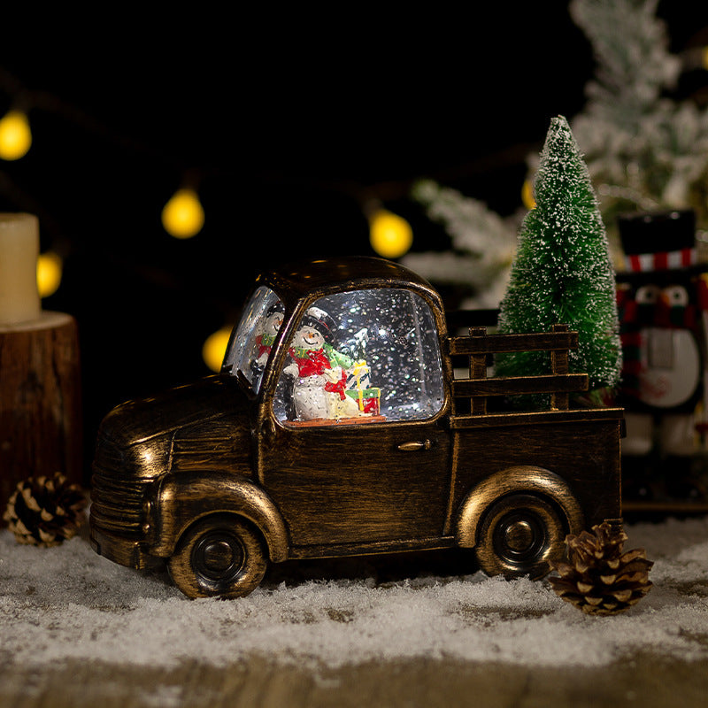 Christmas Car Crystal Ball Ornaments - Festive Holiday Decorations, 24cm