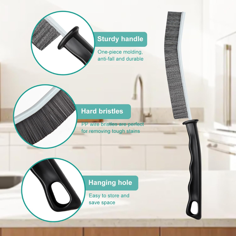 5-Piece Hard Bristle Cleaning Brush Set for Kitchen & Bathroom