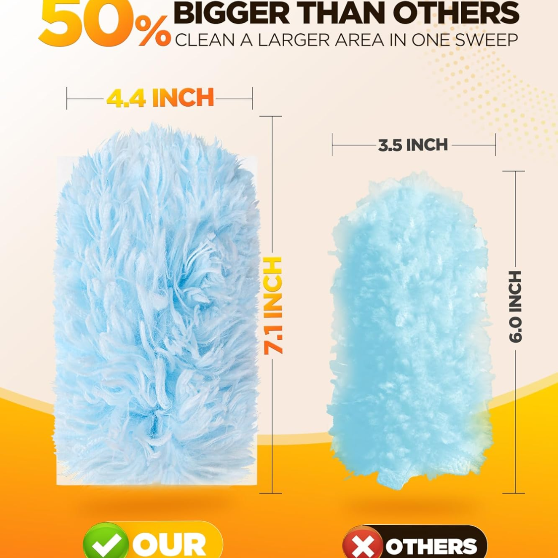 30 Count Microfiber Duster Refills for Swiffer - One-Sided, Unscented Home Cleaning