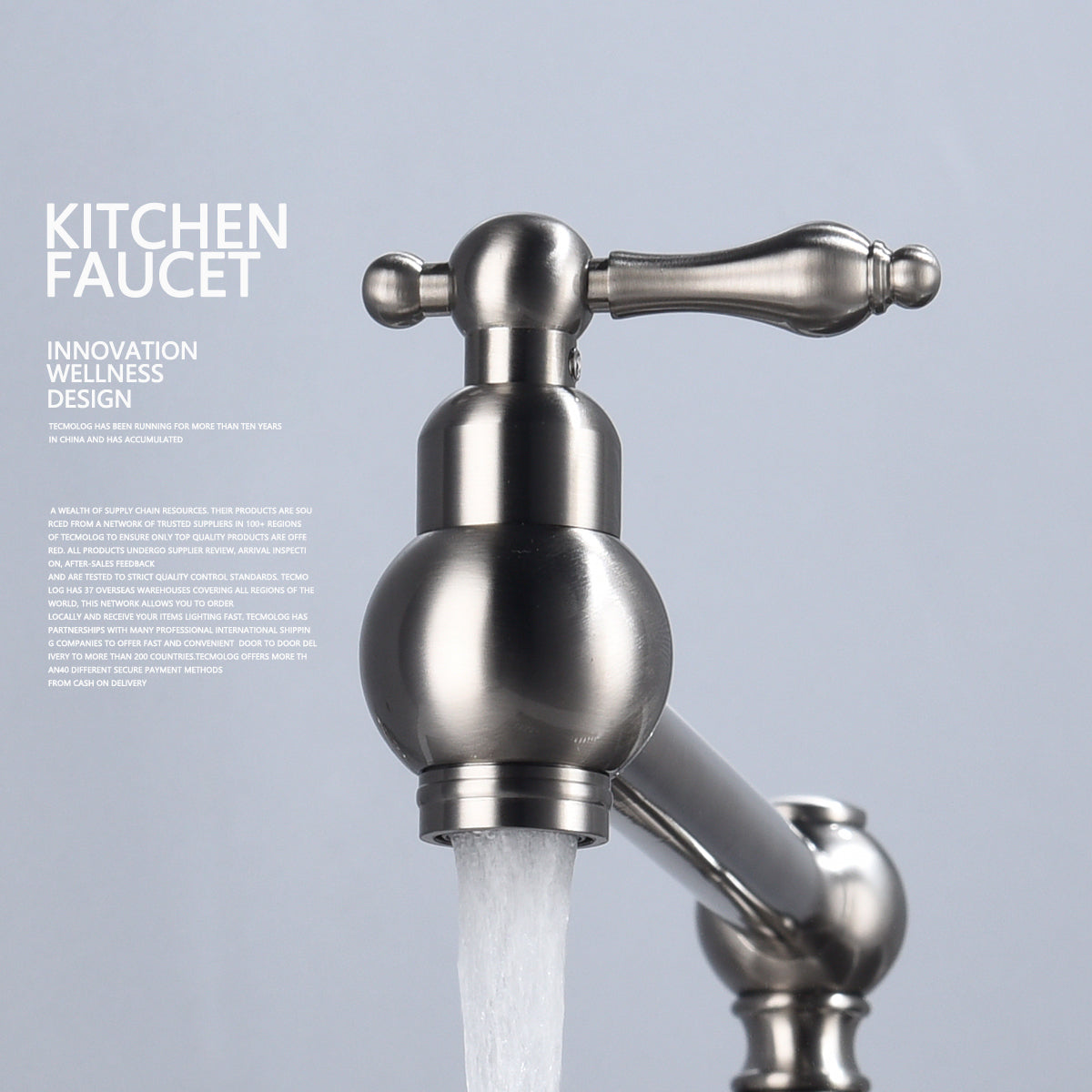 Wall-Mounted Folding Faucet - Brass Pot Filler