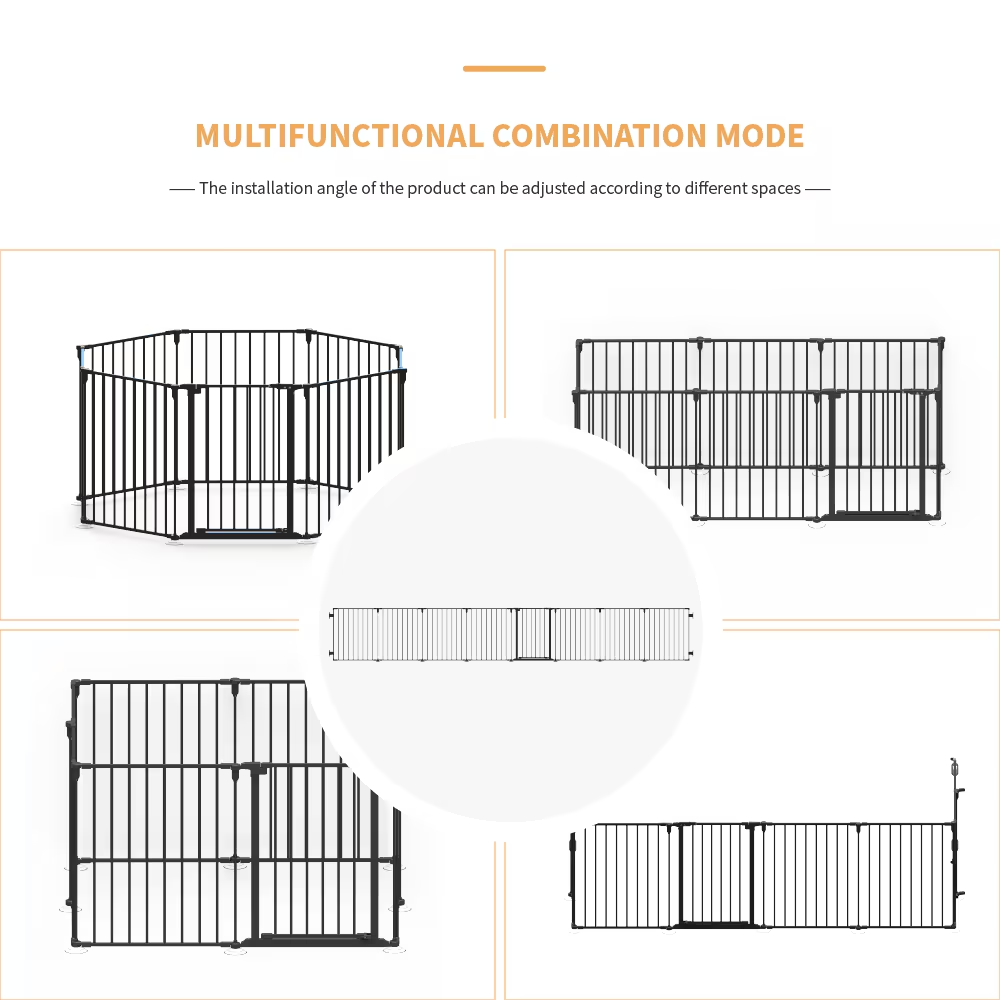 Heavy Duty Metal Storage Fence Panels - 8-Piece Wholesale Fence Set