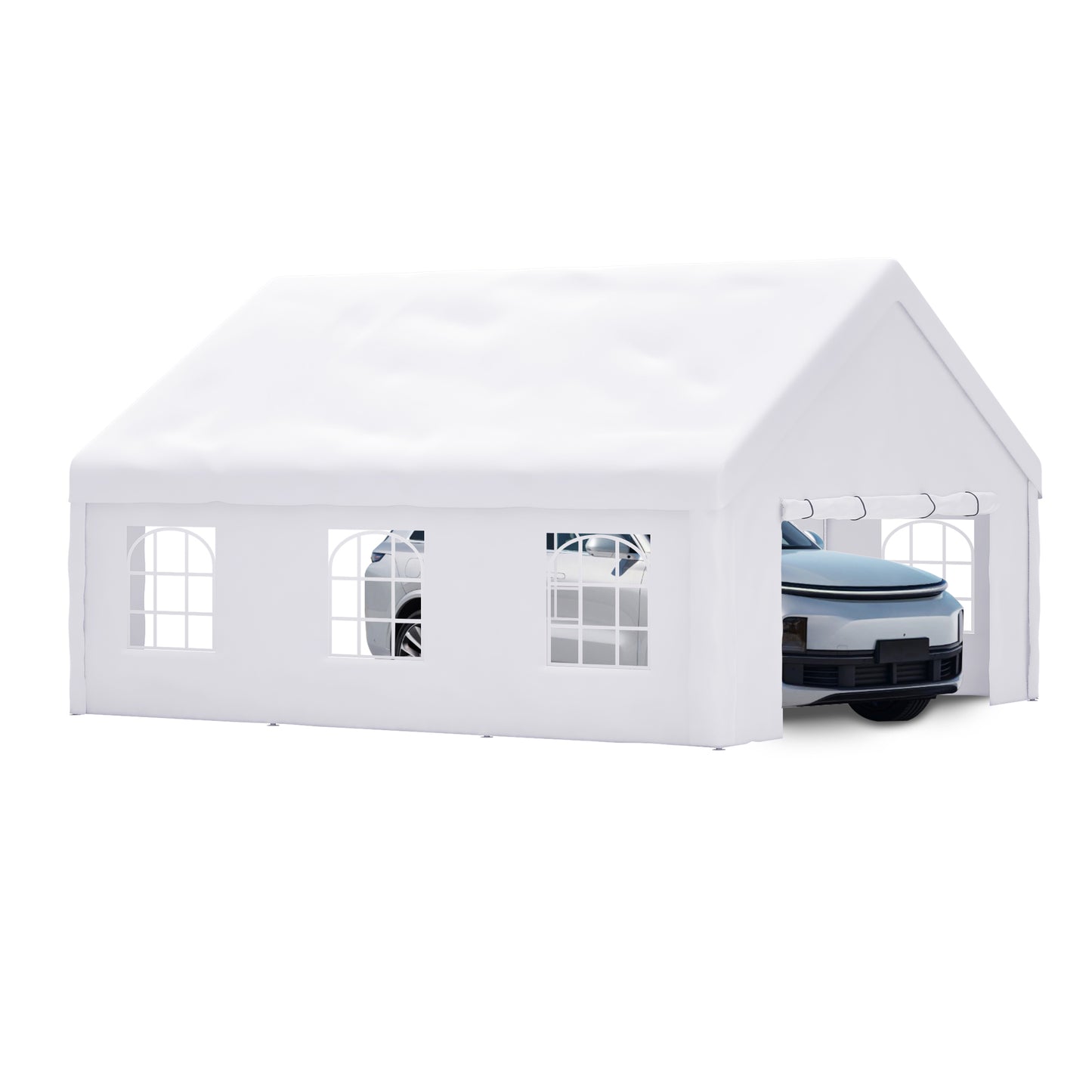 20x20 FT Outdoor Event Shelter with Detachable Sides - White