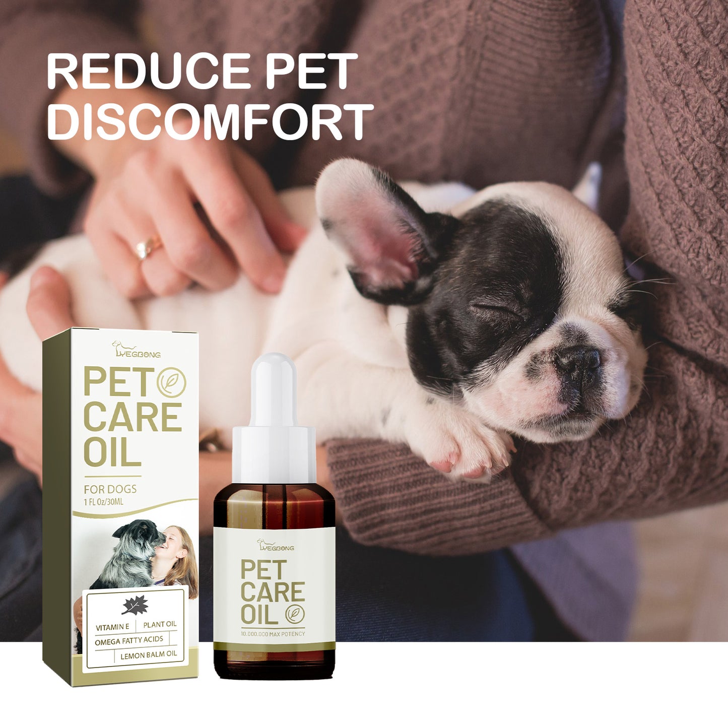 Dog Joint & Muscle Relief Oil with Lemon Balm & Omega Fatty Acids - Support Mobility