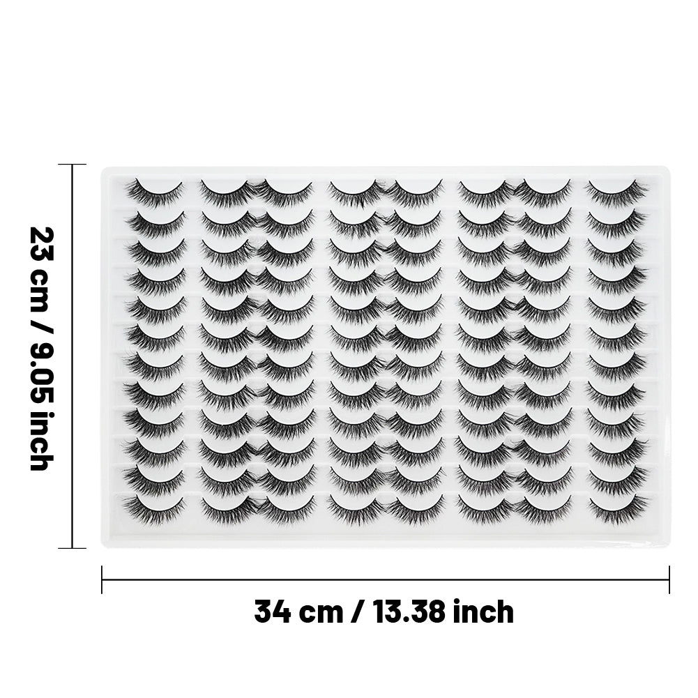3D False Eyelashes - Multi-Layered Realistic Soft Black Lashes