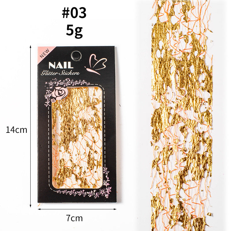Starry Sky Paper Nail Art Fragments - 10 Colors for Creative Nail Designs