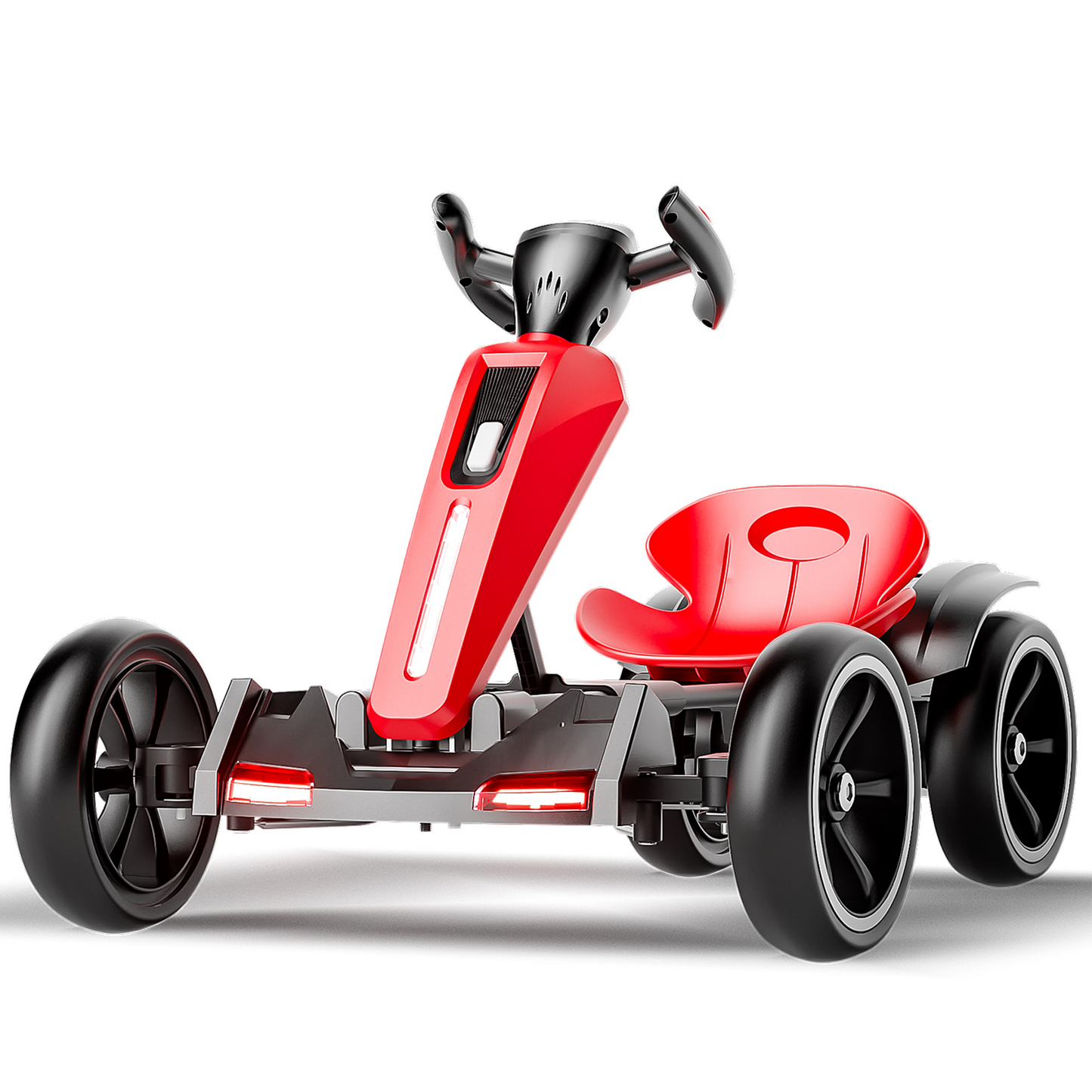 12V Electric Kids Go Kart with Adjustable Seat - Red